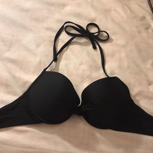 Aerie push up black bikini top 34C